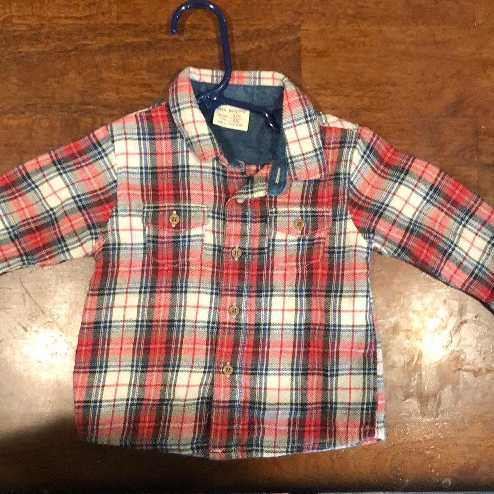 Baby boy flannel top!